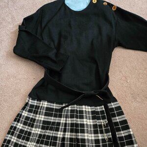 Vintage Black/Plaid Donna Ricco P6